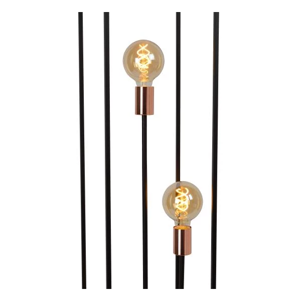 Lucide ARTHUR - Lampadaire - 3xE27 - Noir - détail 3